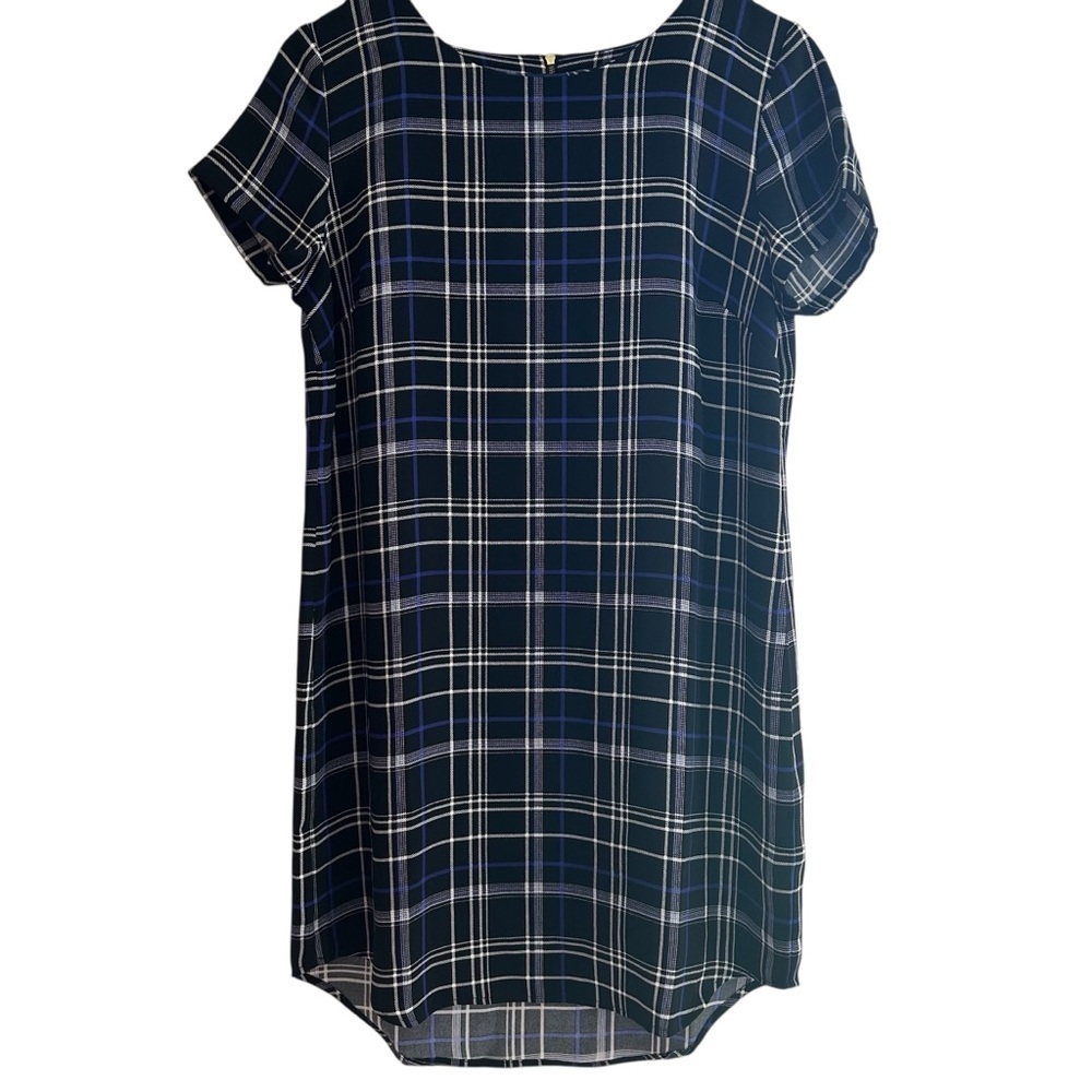 Cynthia Rowley | Short Sleeve Shift Plaid Dress